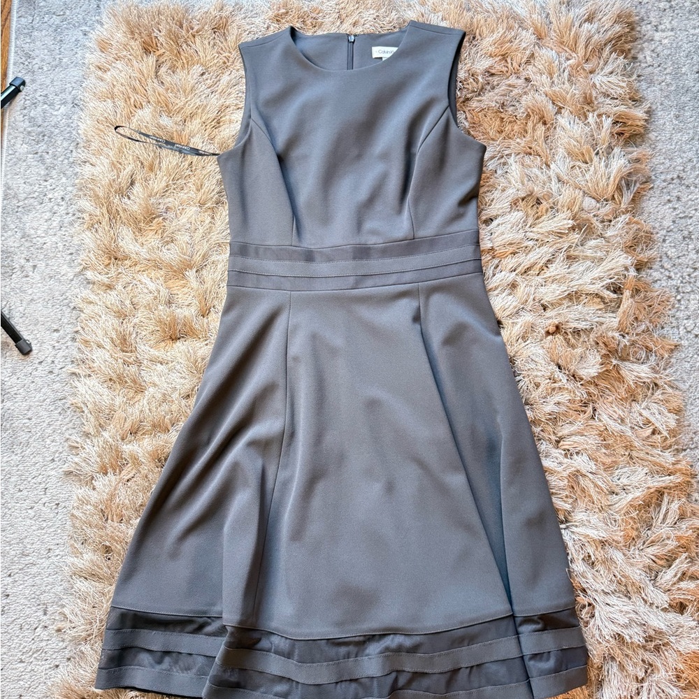 Calvin Klein Charcoal Midi Dress